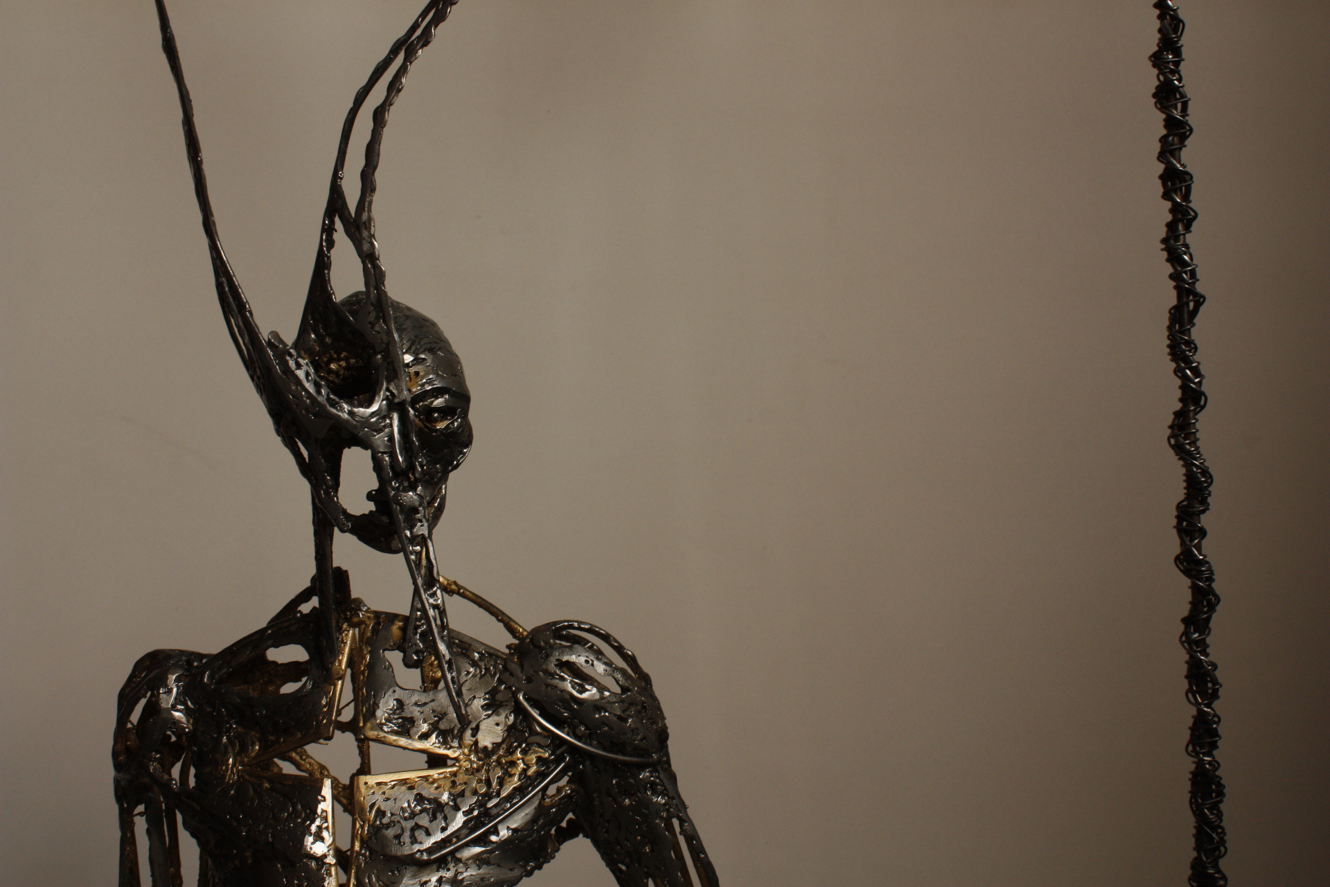 Black Shaman — symbolic metal sculpture