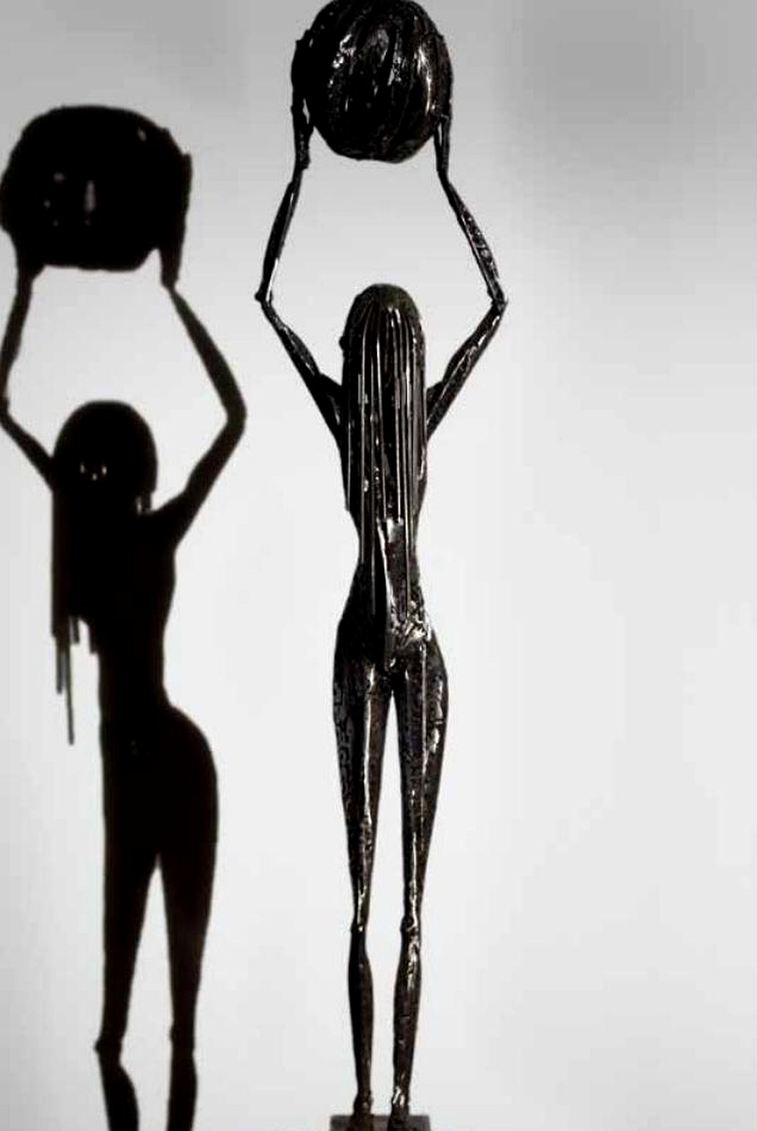 Sisyphus's Little Helper — forged metal sculpture